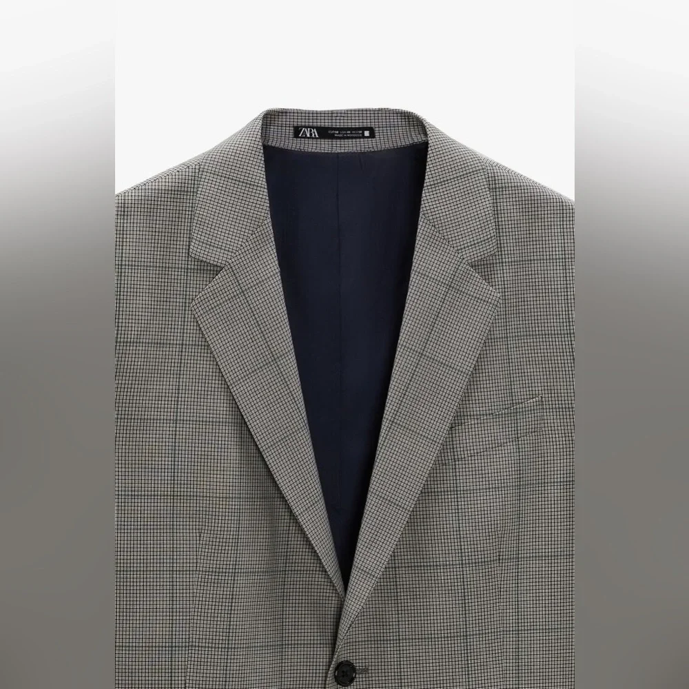 SALE!NWT $149 ZARA CHECKERED SUIT BLAZER SIZE 40